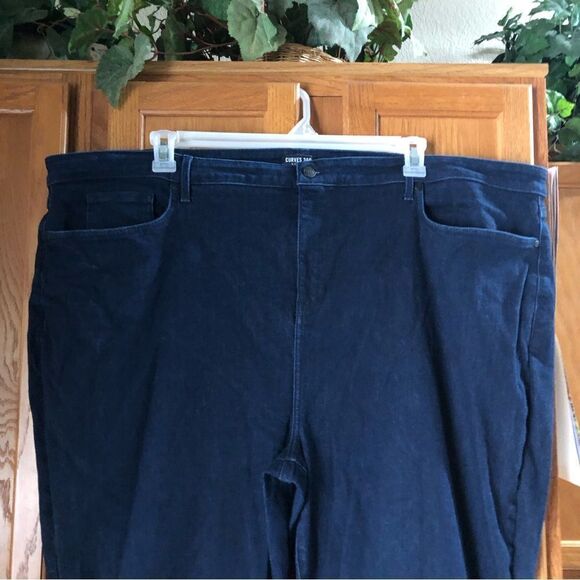 NYDJ Curves 360 Slim Straight Ankle Jeans Dark Denim Blue - 28 - Picture 3 of 14
